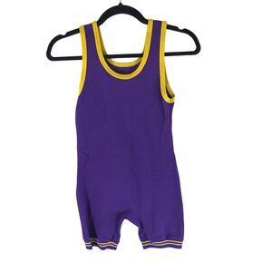 Matman Wrestling Co Boys Singlet Purple Yellow Youth S
